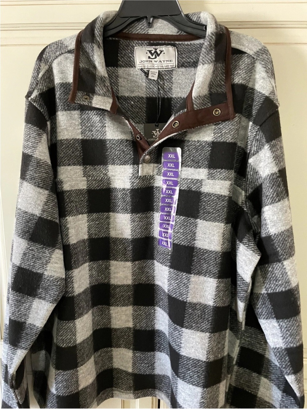 John Wayne Pullover Flannel Shirt Sz 2XL  NWT